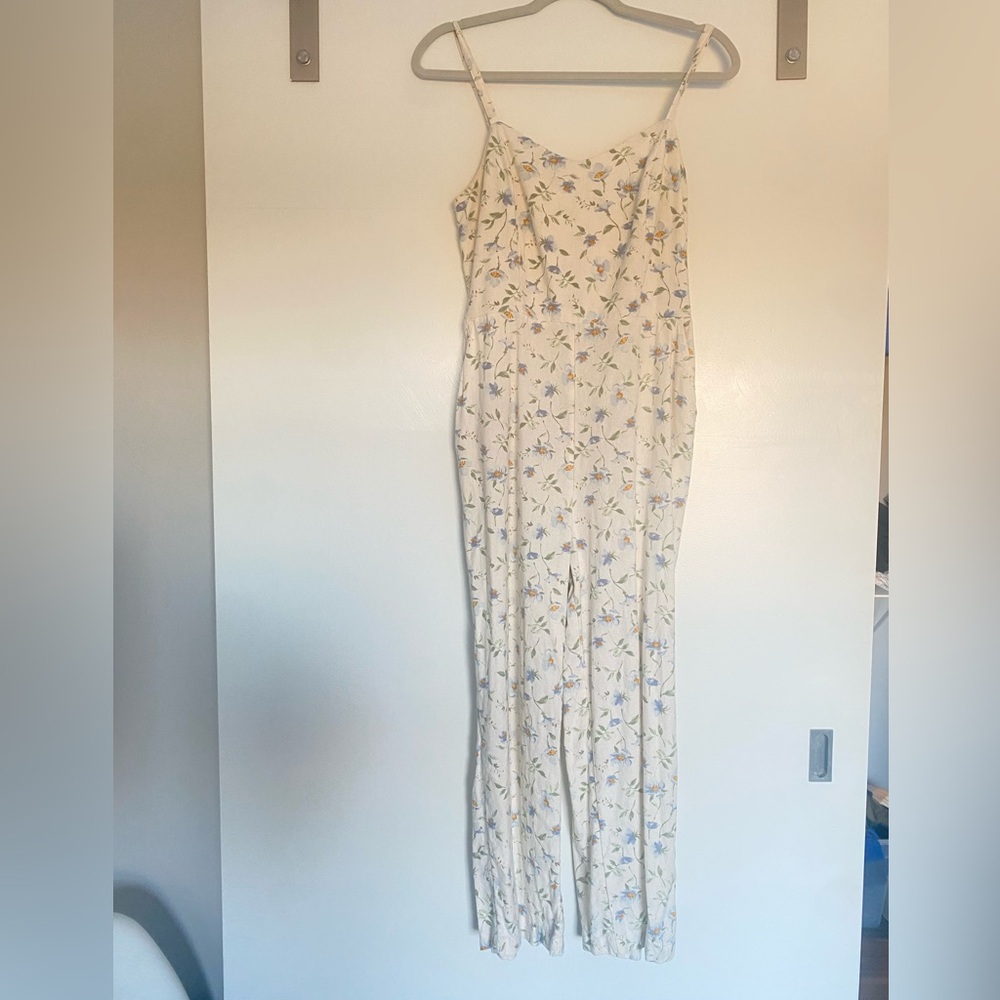Old Navy Floral Cream Jumpsuit